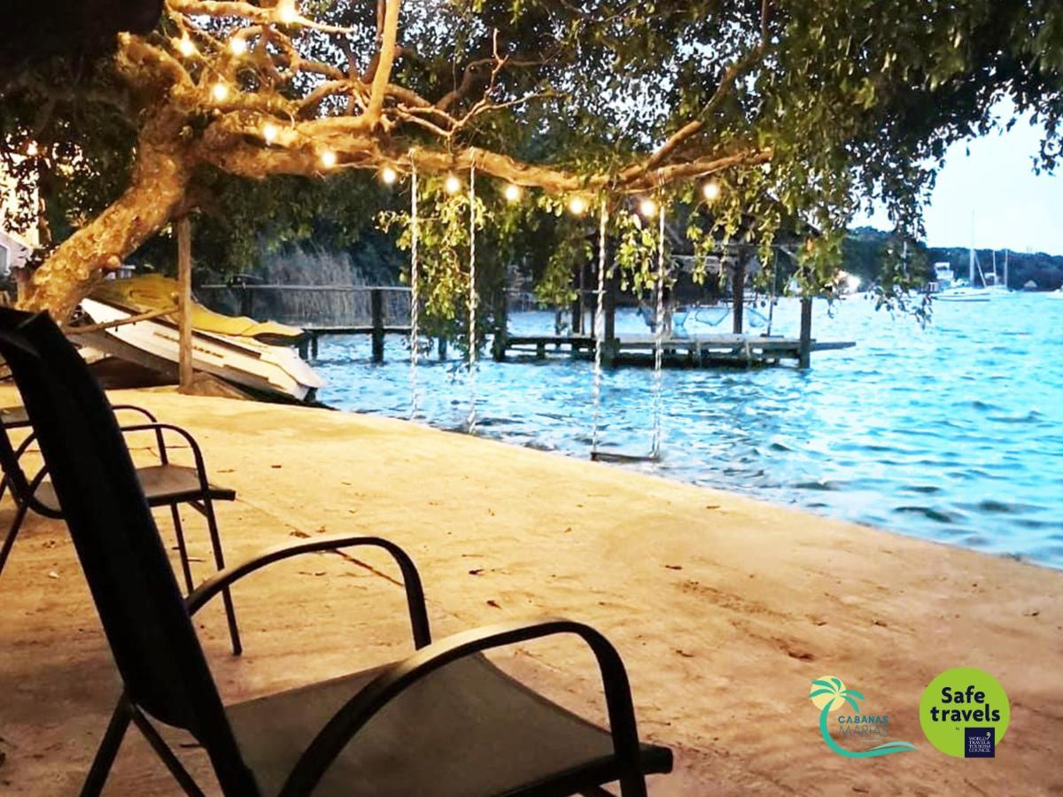 Cabanas Marias Lakefront Hotel Bacalar Luaran gambar